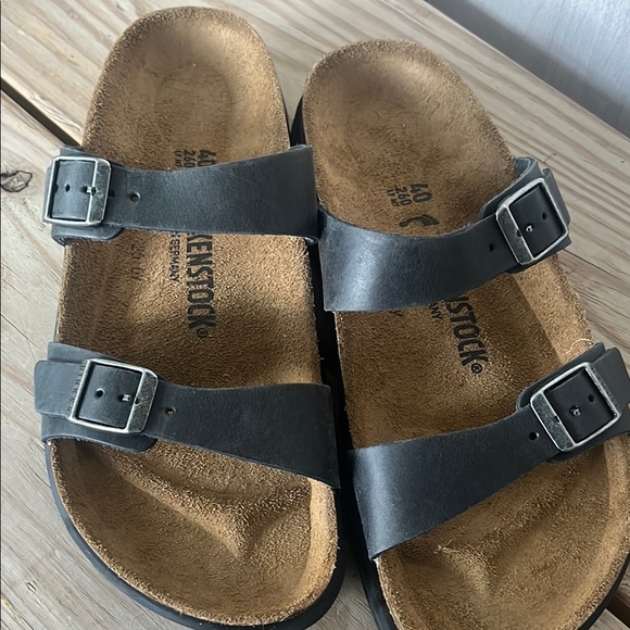 Birkenstock Dark Gray Double-Strap Sandals - Picture 2 of 9